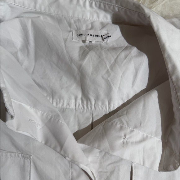 Good American White Button-Up Down Shirt Size 5 Long Sleeves Work Clothes - Picture 4 of 8